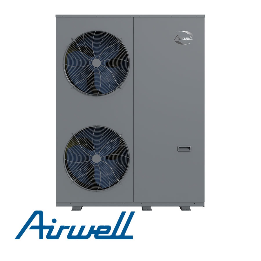 Високотемпературна термопомпа въздух-вода Airwell Wellea M DF HT, 35 kW, моноблок, трифазна, хладилен агент R290.