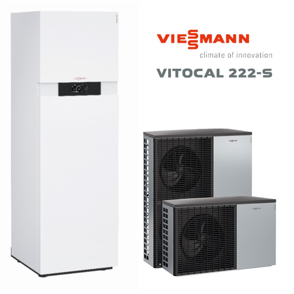 Viessmann, термопомпа Vitocal 222-S AWBT-E-AC 221.C16, 14.7kW/10.5kW от./охл., 400V
