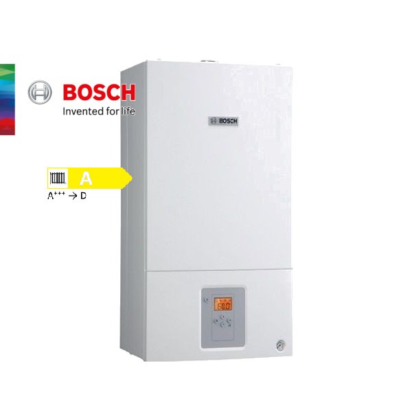 Bosch, пакет газов котел Condens 2500W 14Kw + NTC +  к-т хор. дим. 60/100, едноконтурен