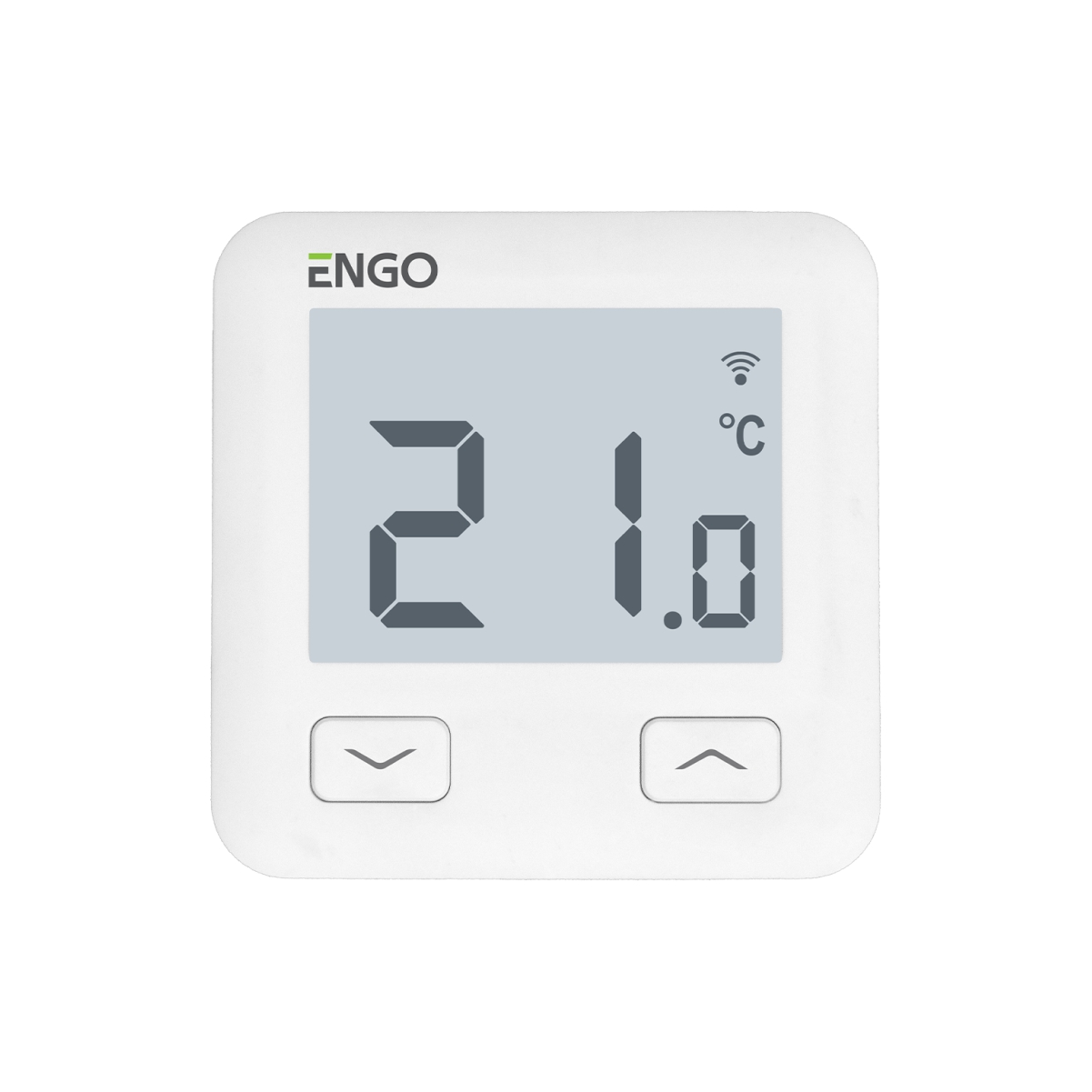 ENGO, жичен термостат, работи и с Wi Fi, 230V, за подово отопл., бял