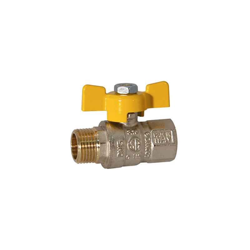 Кран сферичен за газ 3/4″ м/ж, с Т ръкохватка