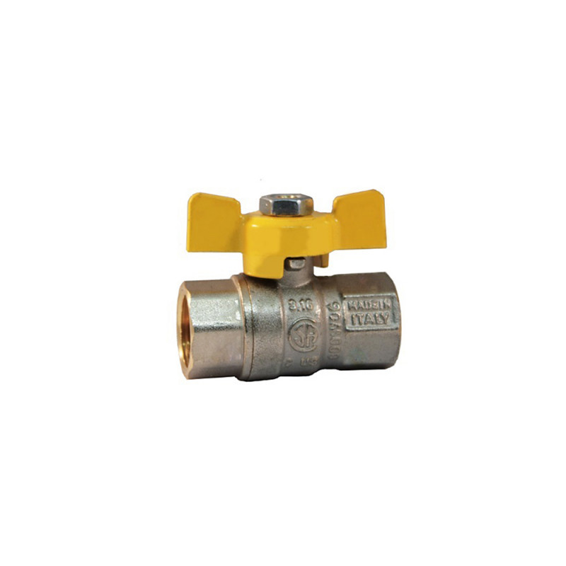 Кран сферичен за газ 3/4″ ж/ж, с Т ръкохватка