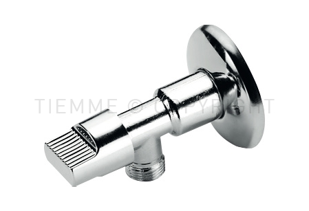 Tiemme, кран хромиран с розетка 1/2″x3/8″ @A