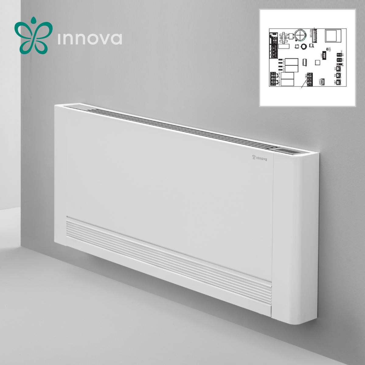 Innova, конвектор за подов монтаж SL 600B + платка за вграждане (*)
