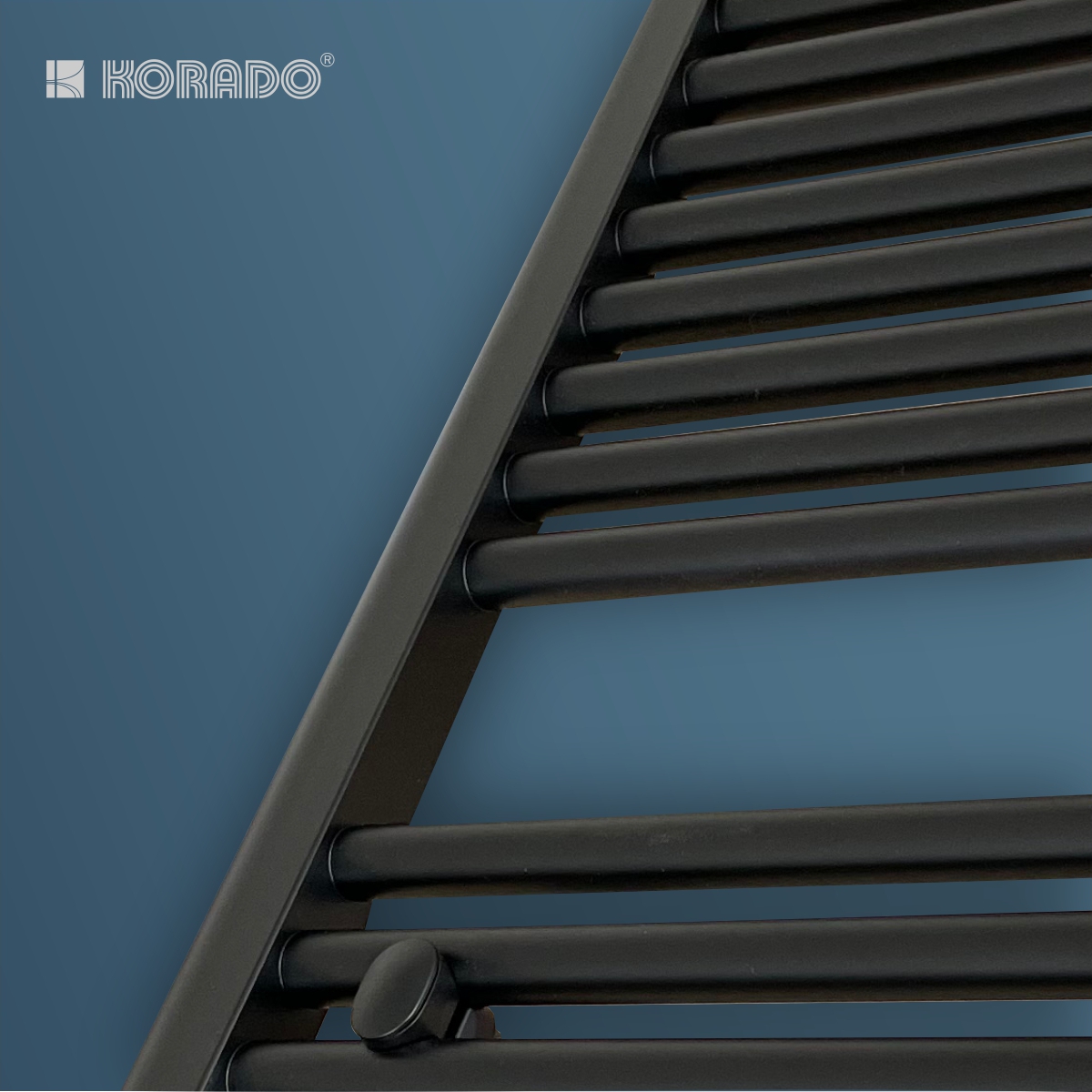Korado, лира за баня, стоманена Koralux Linear Comfort-M 1500/450 (черен мат)