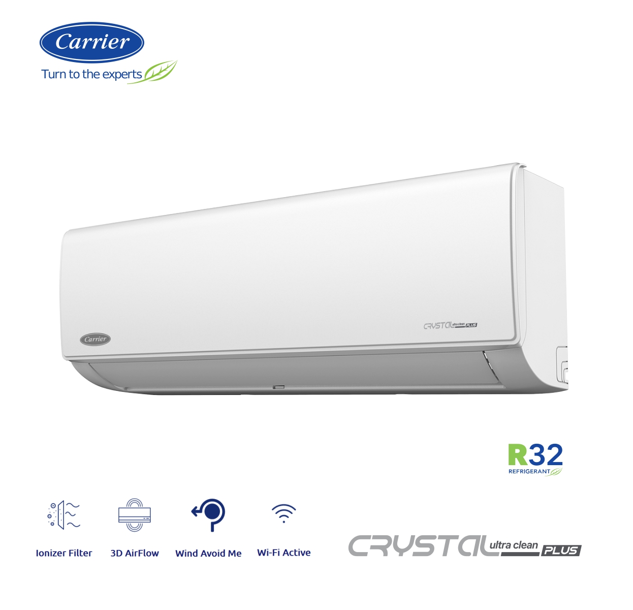 Carrier, вътрешно тяло на мултисплит система Crystal Ultra Clean Plus 24000 BTU