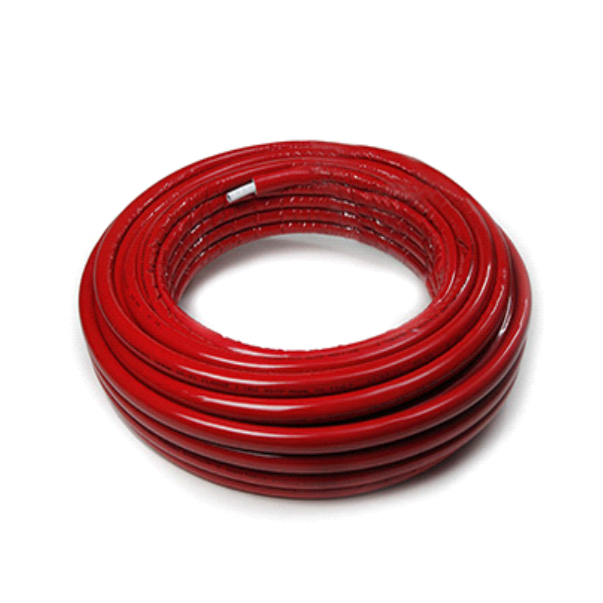 Plastica Alfa, многослойна тръба PEX-AL-PEX 16×2, в изолация, на рула 100 м, червена @А