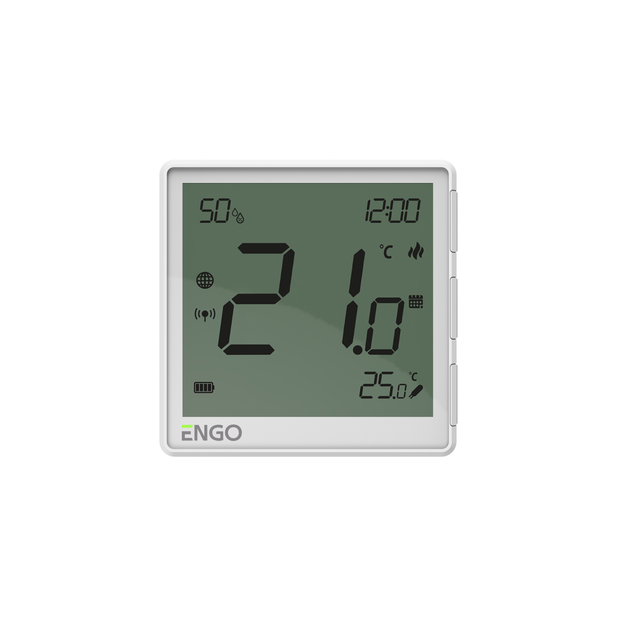 ENGO, безжичен цифров термостат със ZigBee, вградена батерия, захранване с Type-C 5V DC, бял