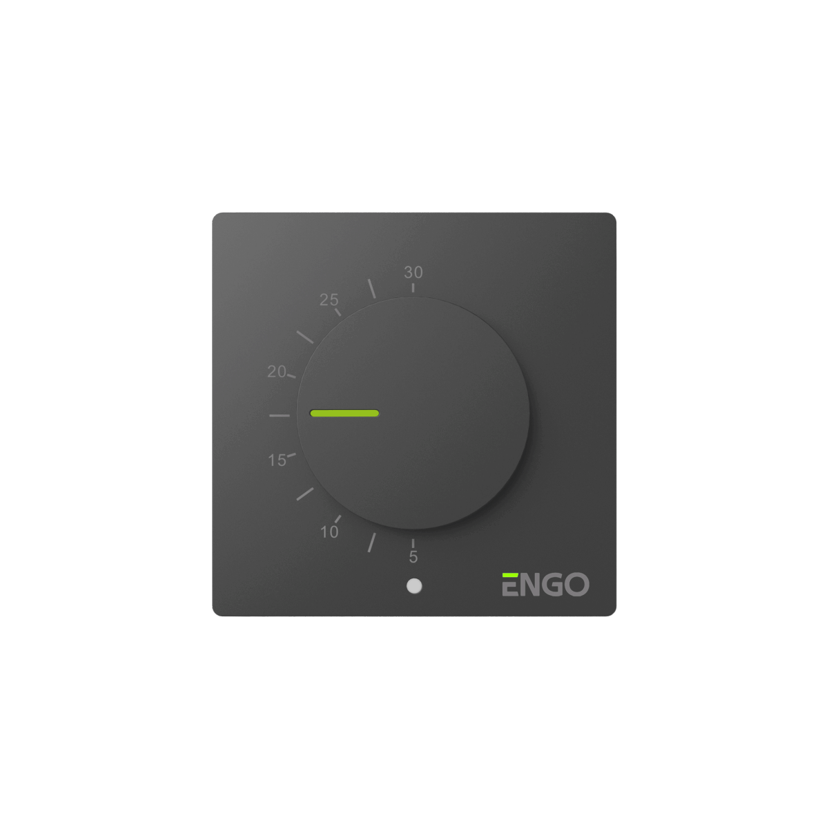 ENGO, жичен електронен термостат, захранване 230 V, за подово, отопление / охлаждане, черен