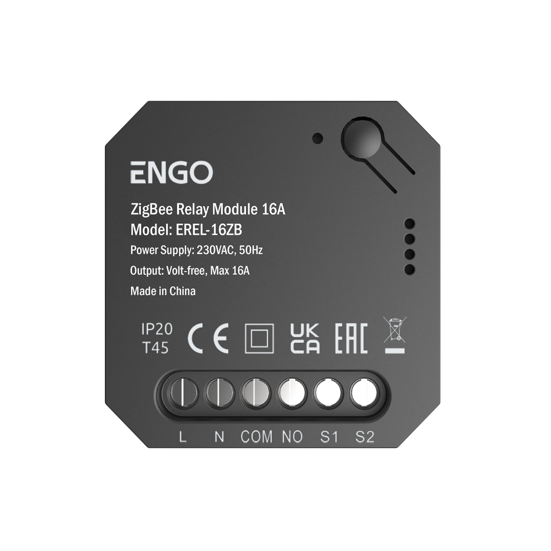 ENGO, смарт реле ZigBee, 1х16А безнапреженов NO-COM или 230VAC