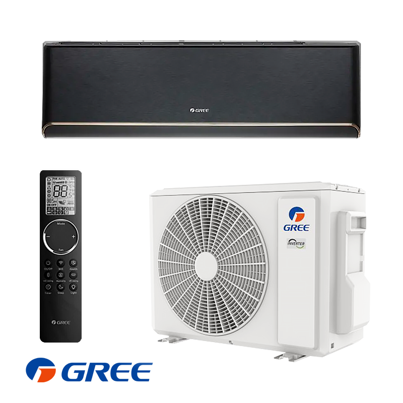 Инверторен климатик Gree Airy GWH18AVDXE-K6DNA1A - черен
