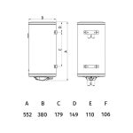 Електрически бойлер TEDAN Standard INOX 30 литра, вертикален, неръждаем, 2 kW - Image 3