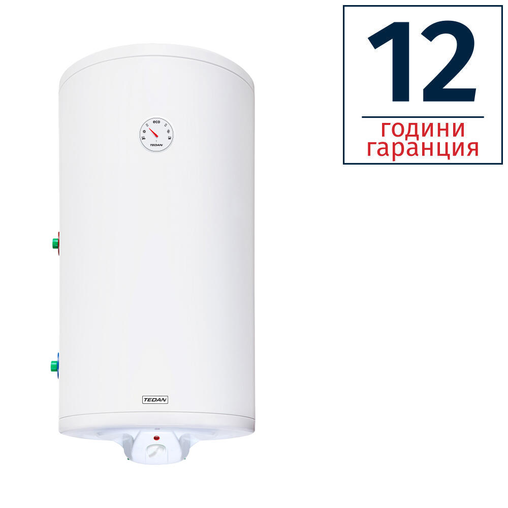 12120010-3515.jpg Електрически комбиниран бойлер TEDAN Combi Pro Inox 120 литра, вертикален, неръждаем, една серпентина, изводи отляво, 2 kW - Image 1