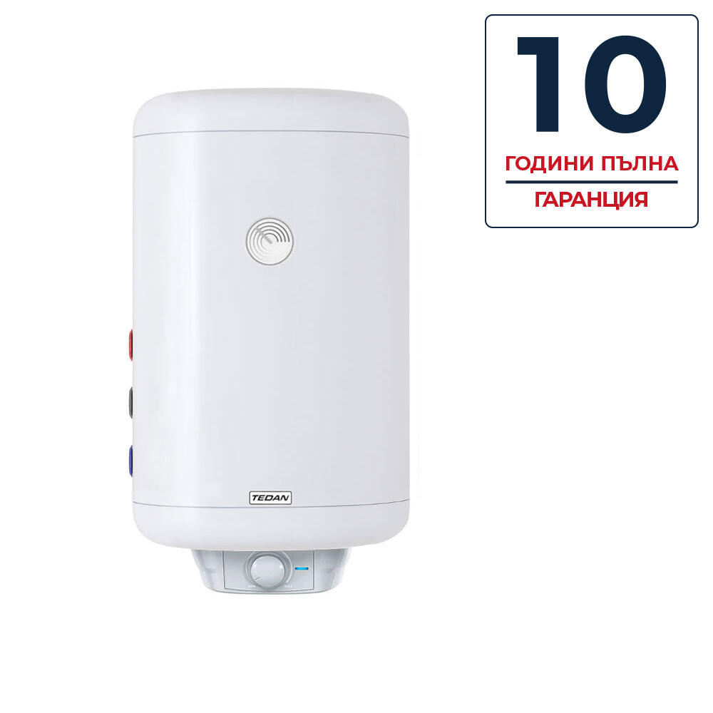 new-combi-80-liavo--7049 Електрически комбиниран бойлер TEDAN Combi Plus INOX 80 литра, вертикален, неръждаем, една серпентина, изводи отляво, извод за термосонда, 3 kW - Image 1