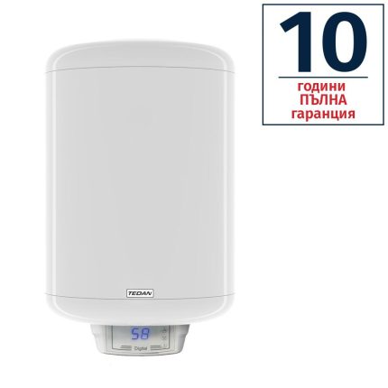 Електрически бойлер TEDAN Digital Pro INOX 100 литра, вертикален, неръждаем, 3 kW