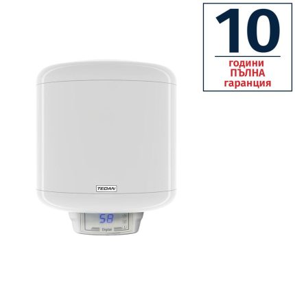Електрически бойлер TEDAN Digital Pro INOX 50 литра, вертикален, неръждаем, 3 kW