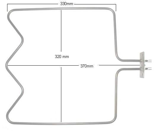 360CN01_14144260531402.png Долен нагревател 1300W за печка CROWN /360CN01 - Image 1